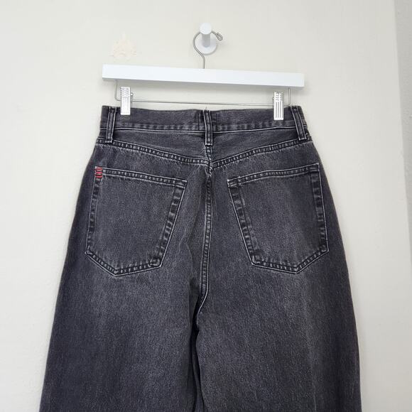 BDG Urban Outfitters Black Distressed Boyfriend Jeans High Rise Straight Leg 4/6 - Picture 5 of 8